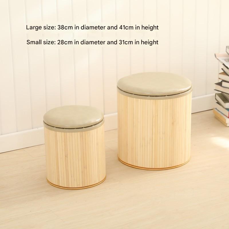 Off-white bamboo round shape