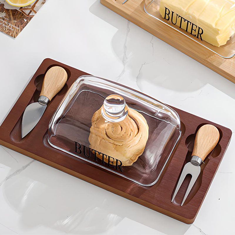 Square cover A with double knives (brown)