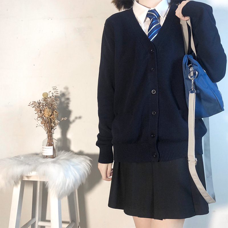 Navy Blue Thick Cardigan