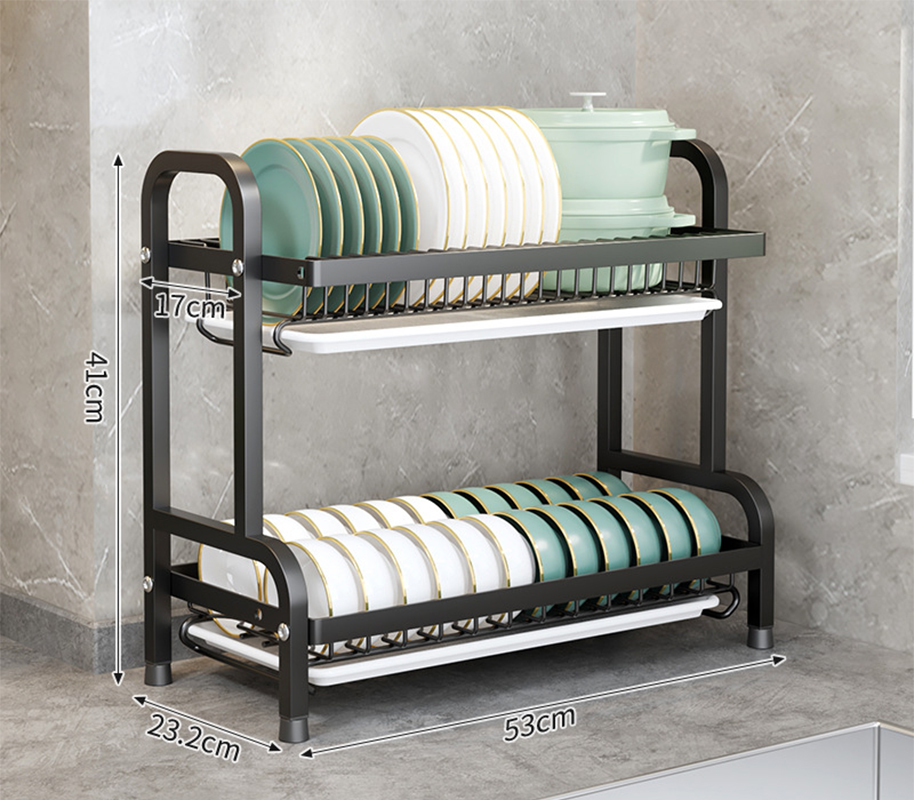 high-grade black-double-layer large [simple configuration]]