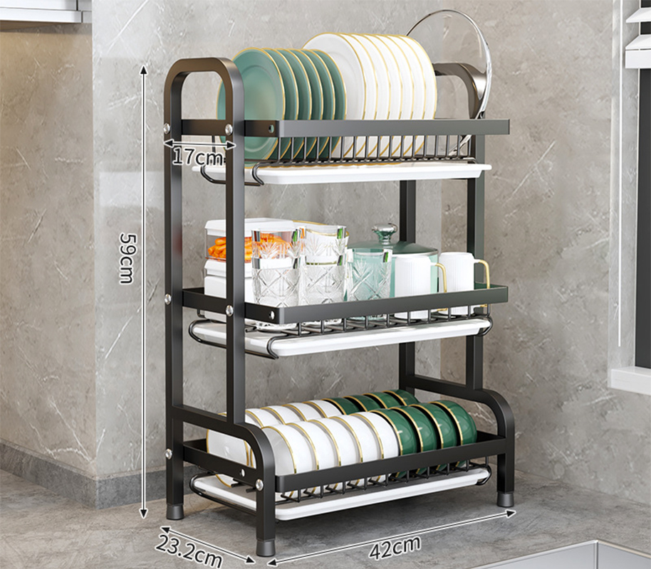 high-grade black-three-layer small size [simple configuration]]