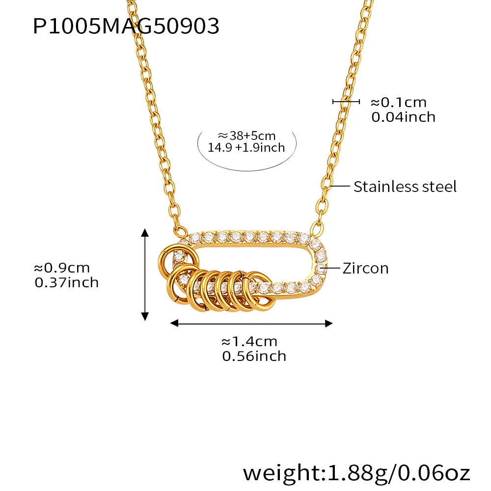 3:A golden Roman ring necklace