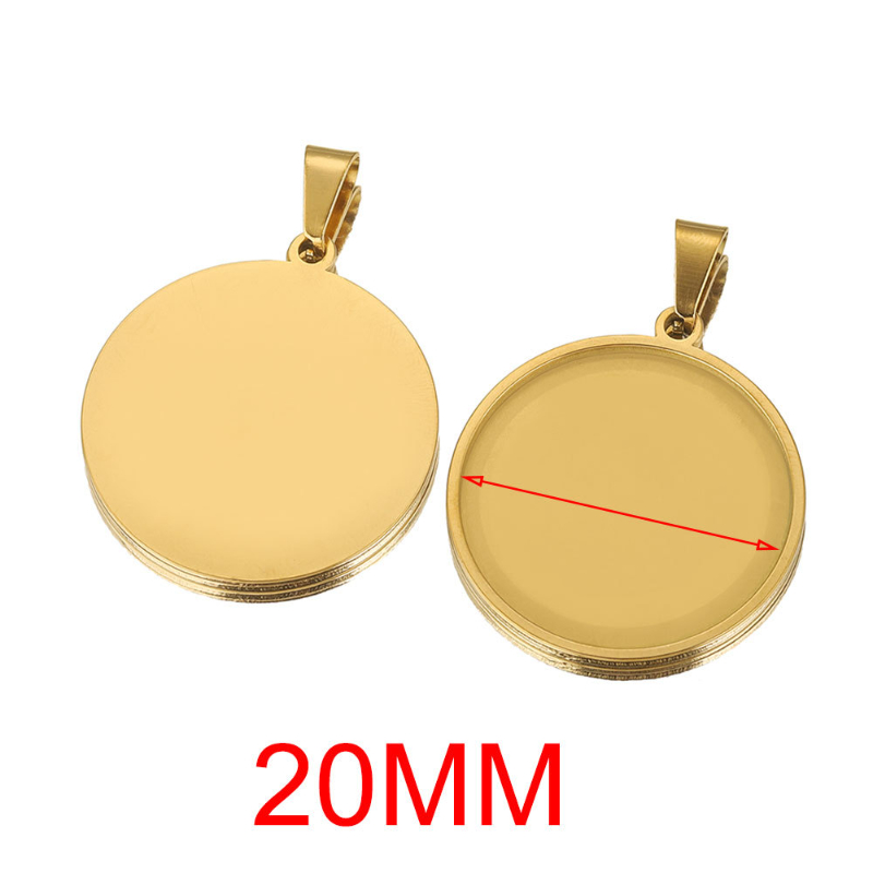 Gold-Round 20mm