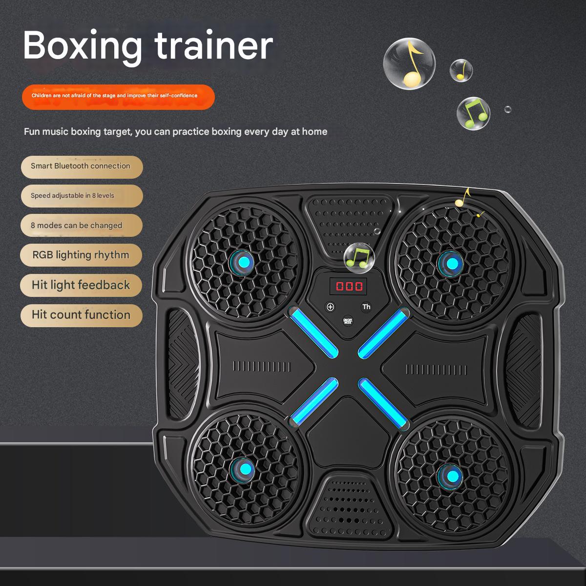 Children's boxing target black   half finger gloves