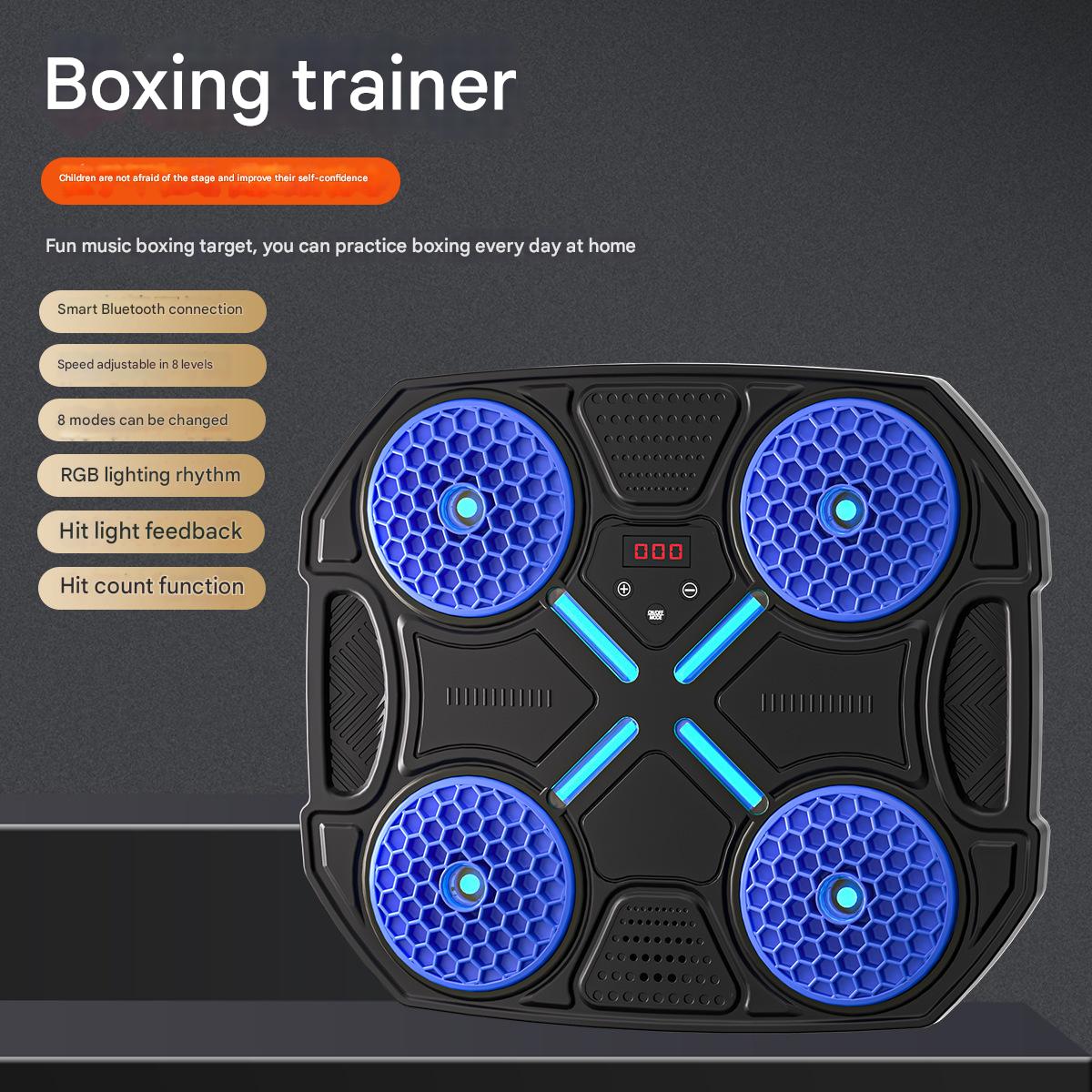 Children's boxing target blue   half finger gloves