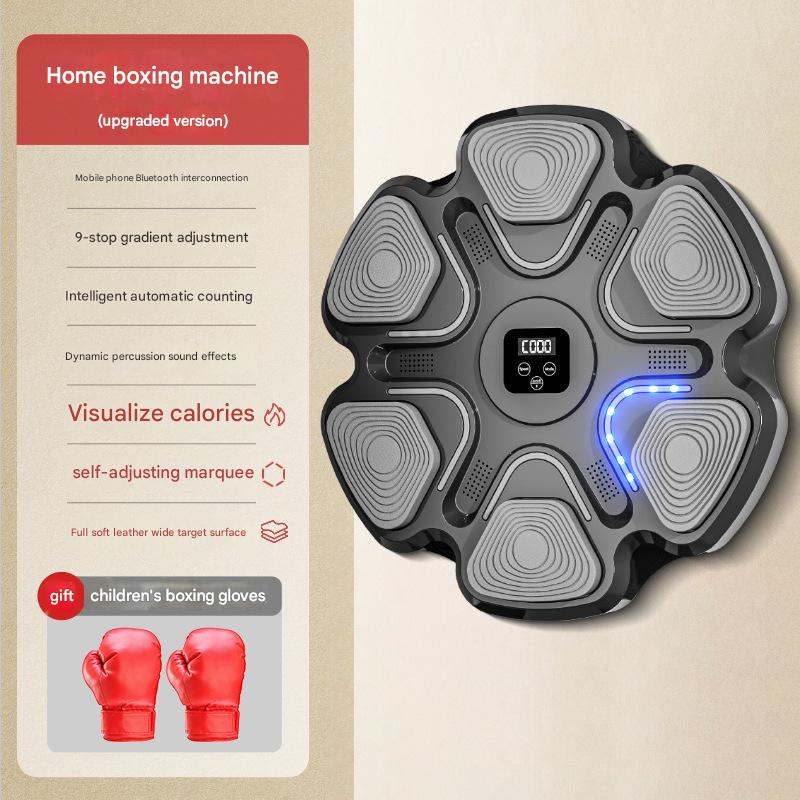 6-digit smart music boxing target-children's gloves-black