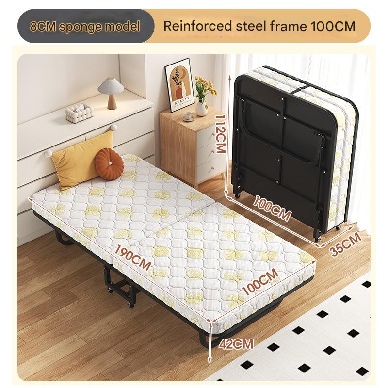 [bed frame reinforcement-sponge mattress 8cm]-width 100cm