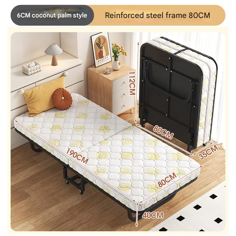 [bed frame reinforcement-coconut palm sponge mattress]-80cm wide