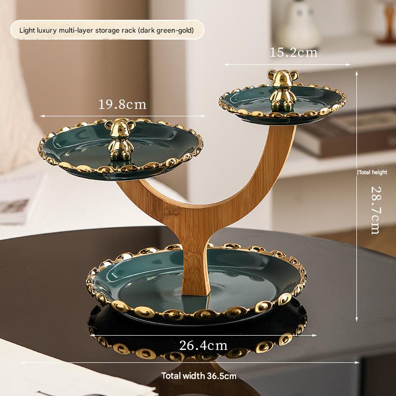 Dark green-gold beads style