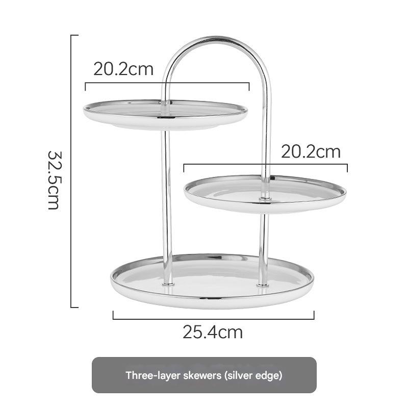 Silver edge three-layer silver frame