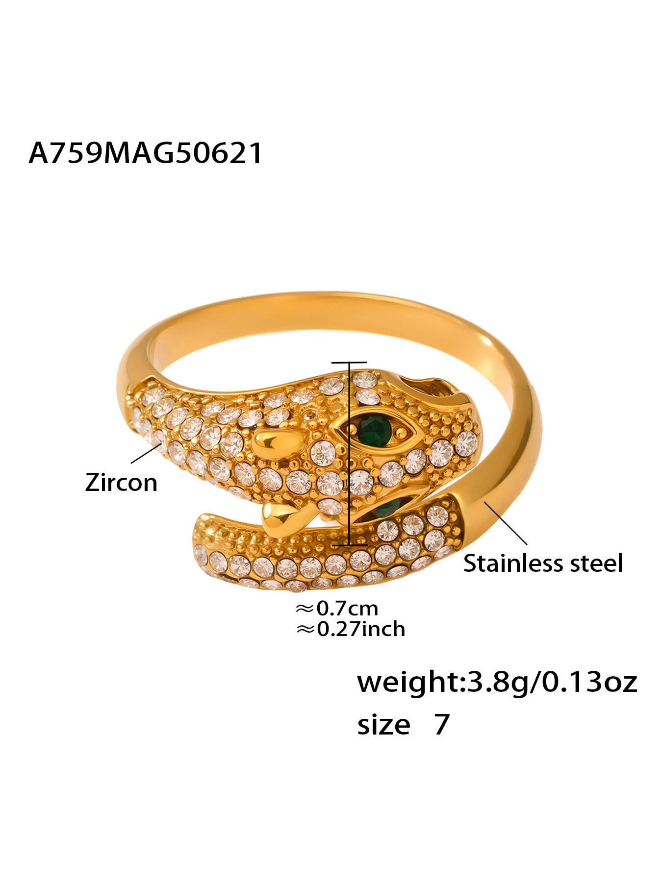 6:golden snake ring