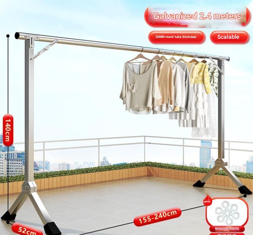 Single pole telescopic 2.41m