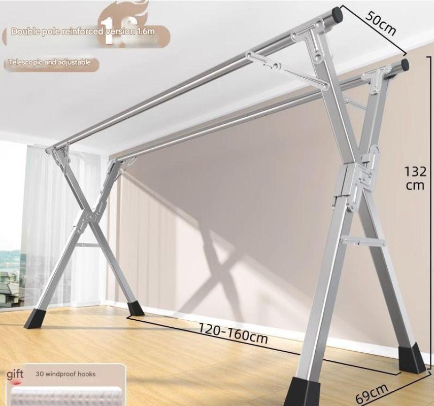 Double rod 1.61m - retractable