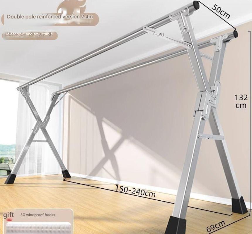 Double rod 2.41m - retractable