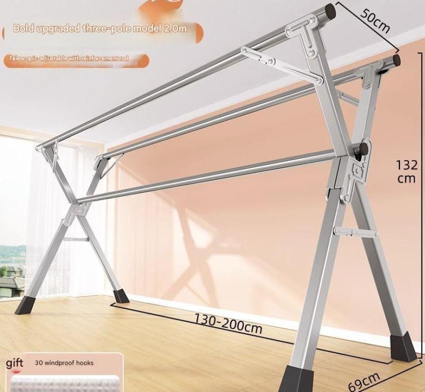 Three pole 2.0m - retractable