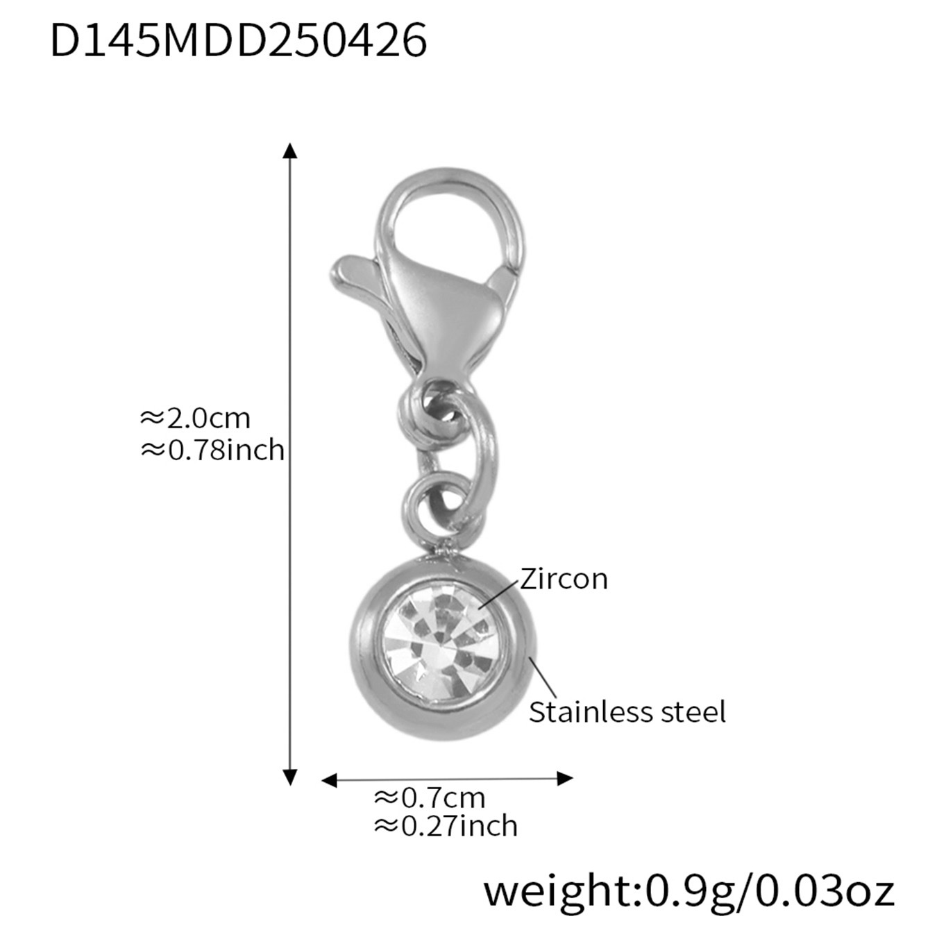 10:D145-steel color pendant