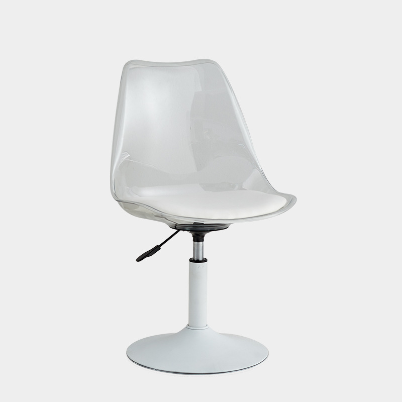 Disc [transparent White] white legs-white cushion