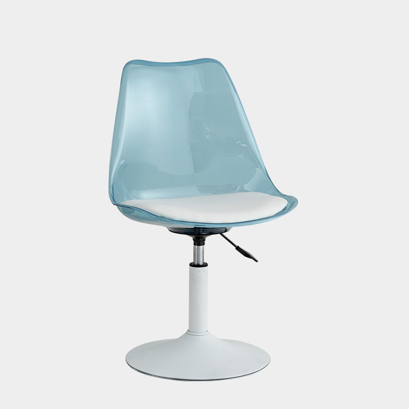 Disc [Transparent Blue] white legs-white cushion
