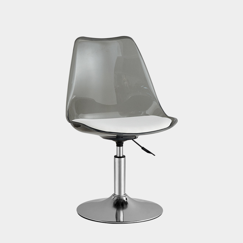Disc [Transparent Gray] plated legs-white cushion