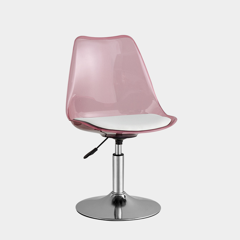 Disc [transparent pink] plating legs-white cushion