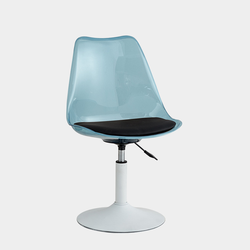 Disc [Transparent Blue] white legs-black cushion