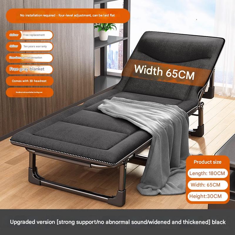 Black [mattress integrated/upgraded headrest]   gray blanket