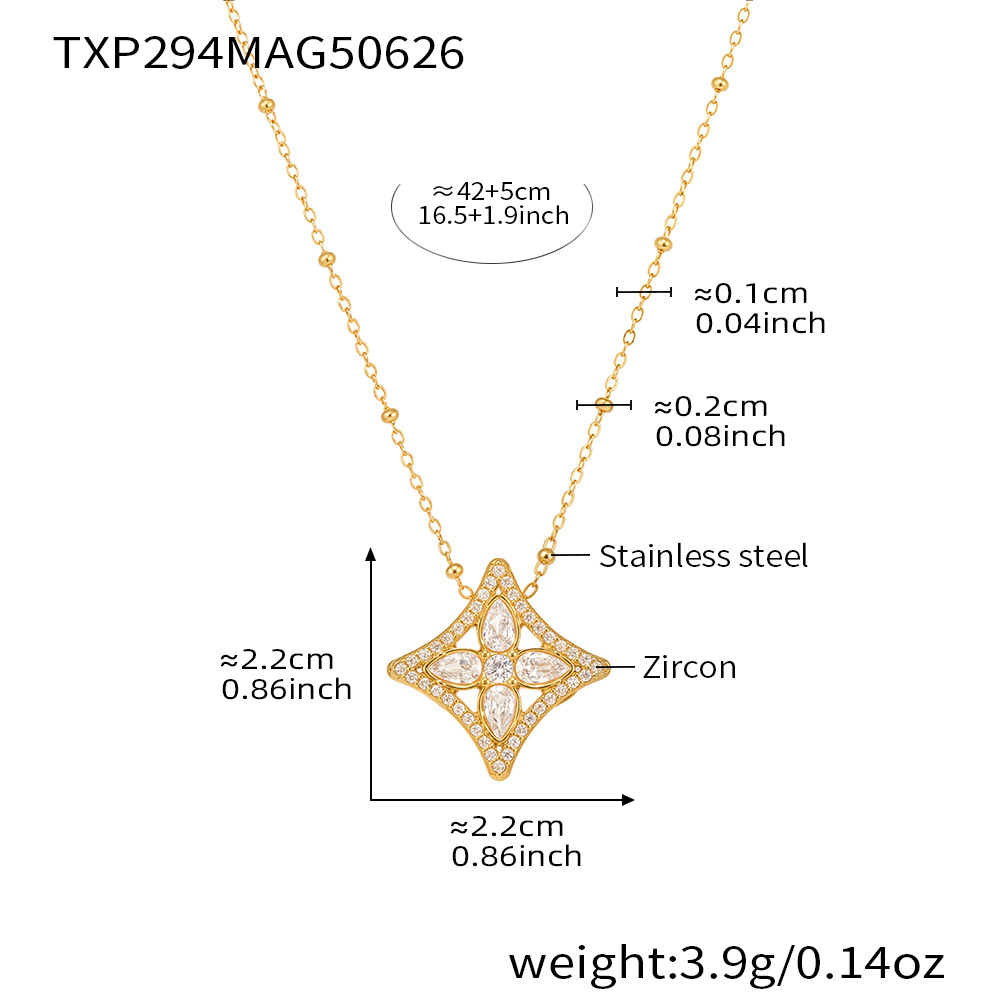 1:gold 5a zircon necklace