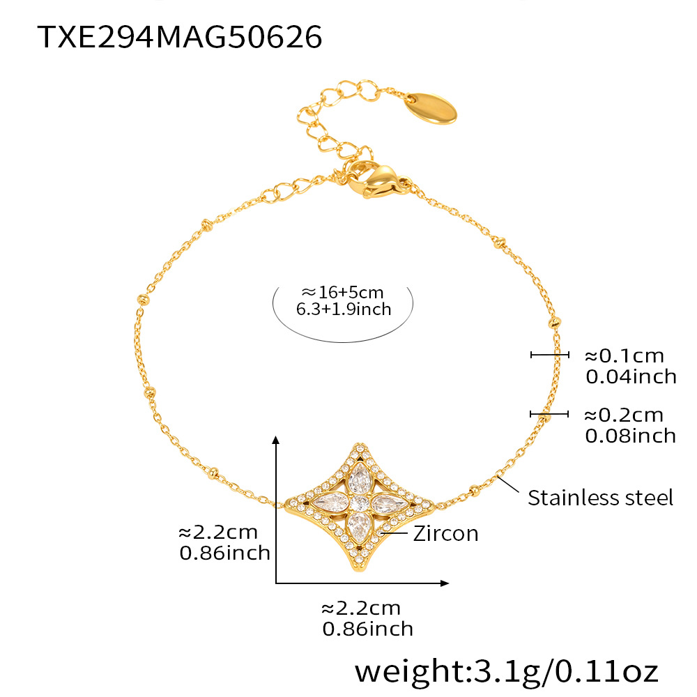 3:gold 5a zircon bracelet