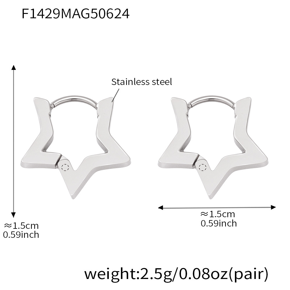 7:F1429-steel color earrings