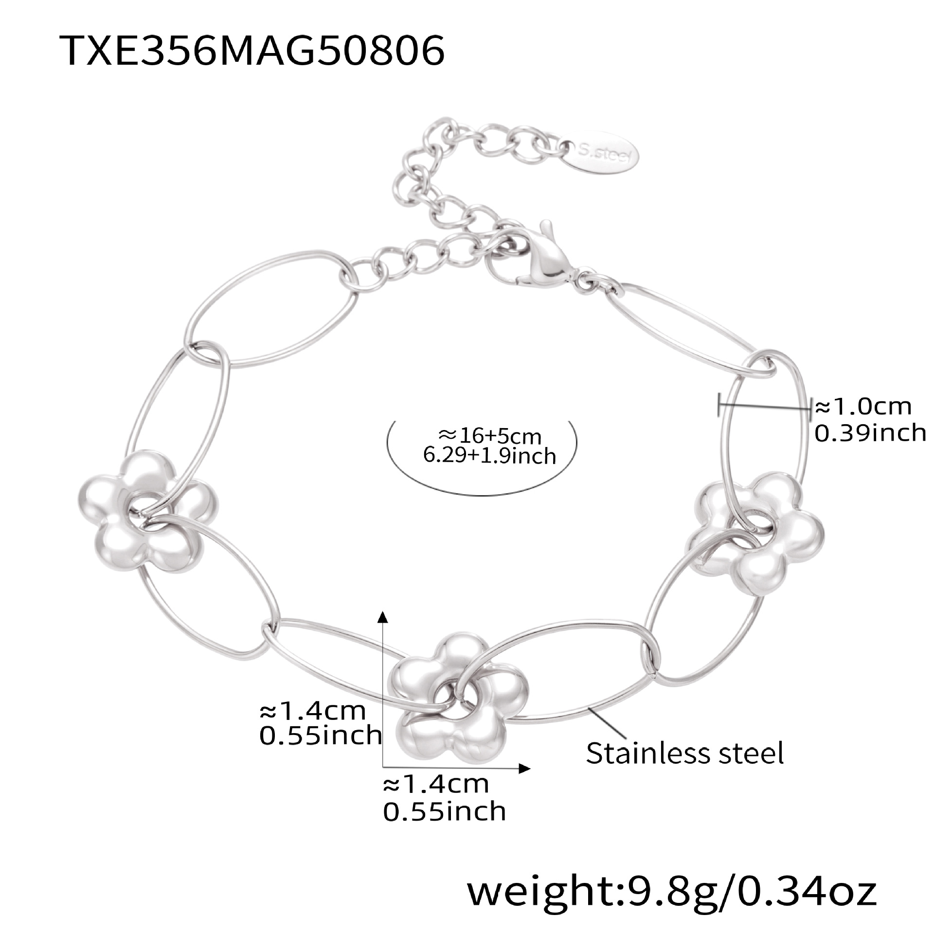 6:Steel-colored bracelet