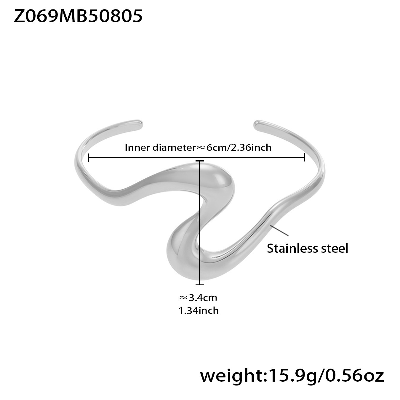 6:Z069- Steel color bracelet
