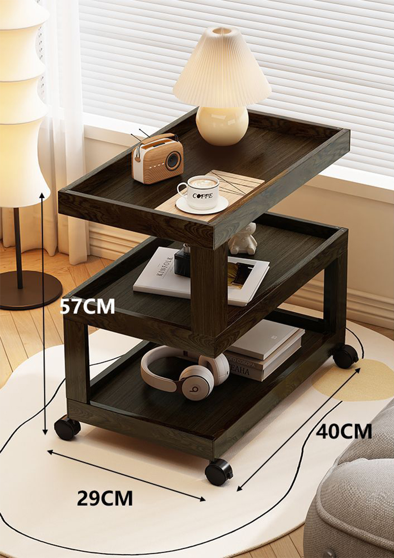 Three-layer 30cm walnut color simple model