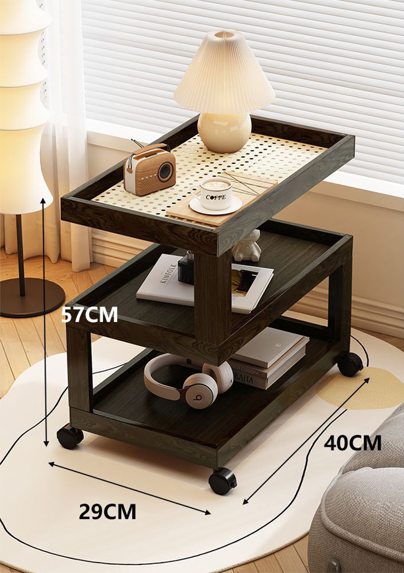 Three-layer 30cm walnut color rattan model,