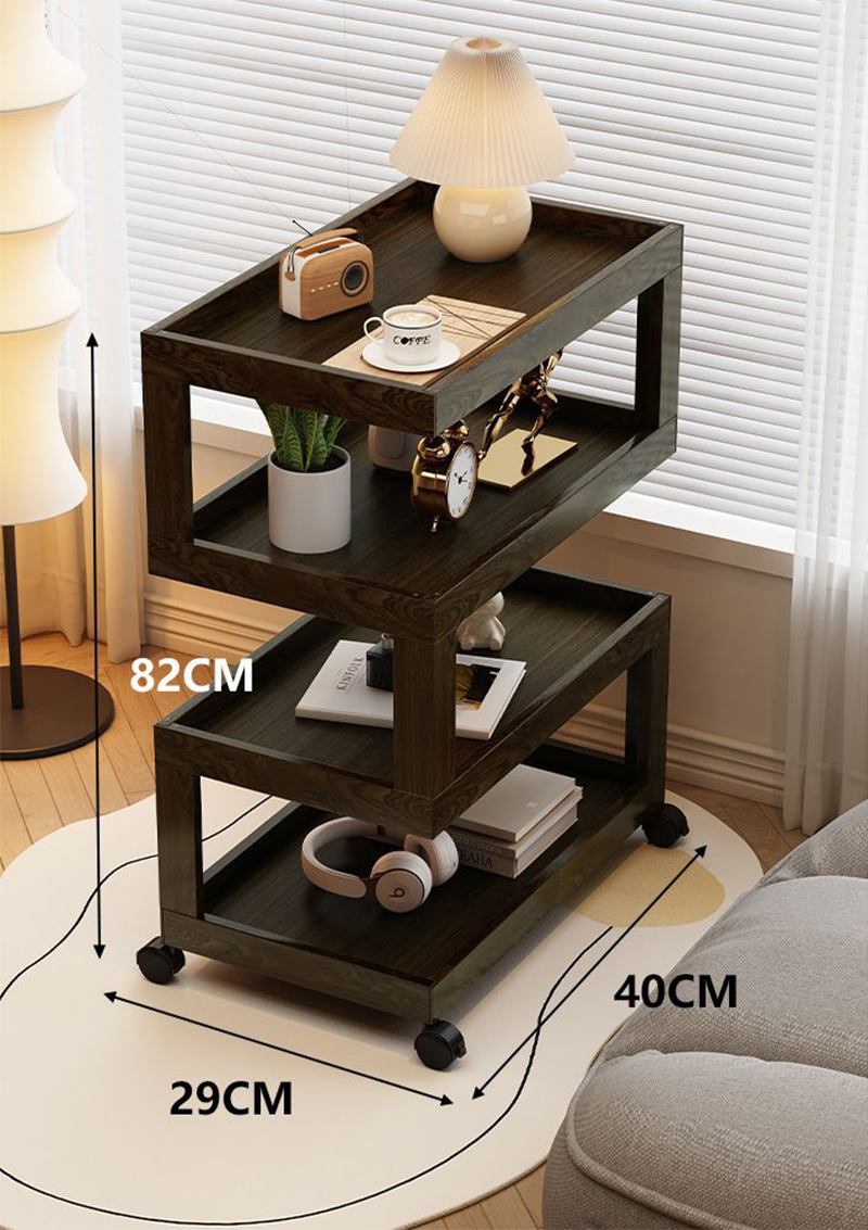 Four-layer 30cm walnut color simple model