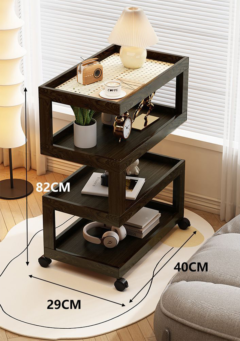 Four-layer 30cm walnut color rattan model