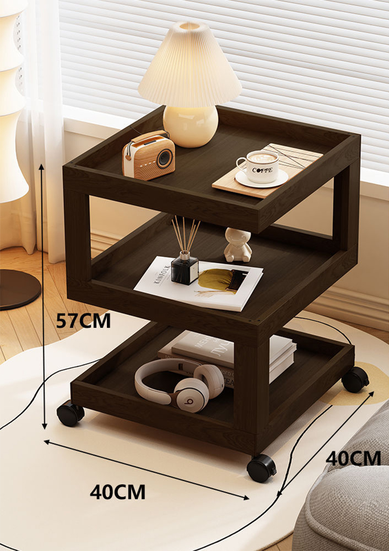 Three-layer 40cm walnut color simple model