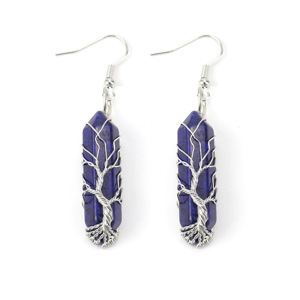 7:Green Gold Tree of Life Earrings