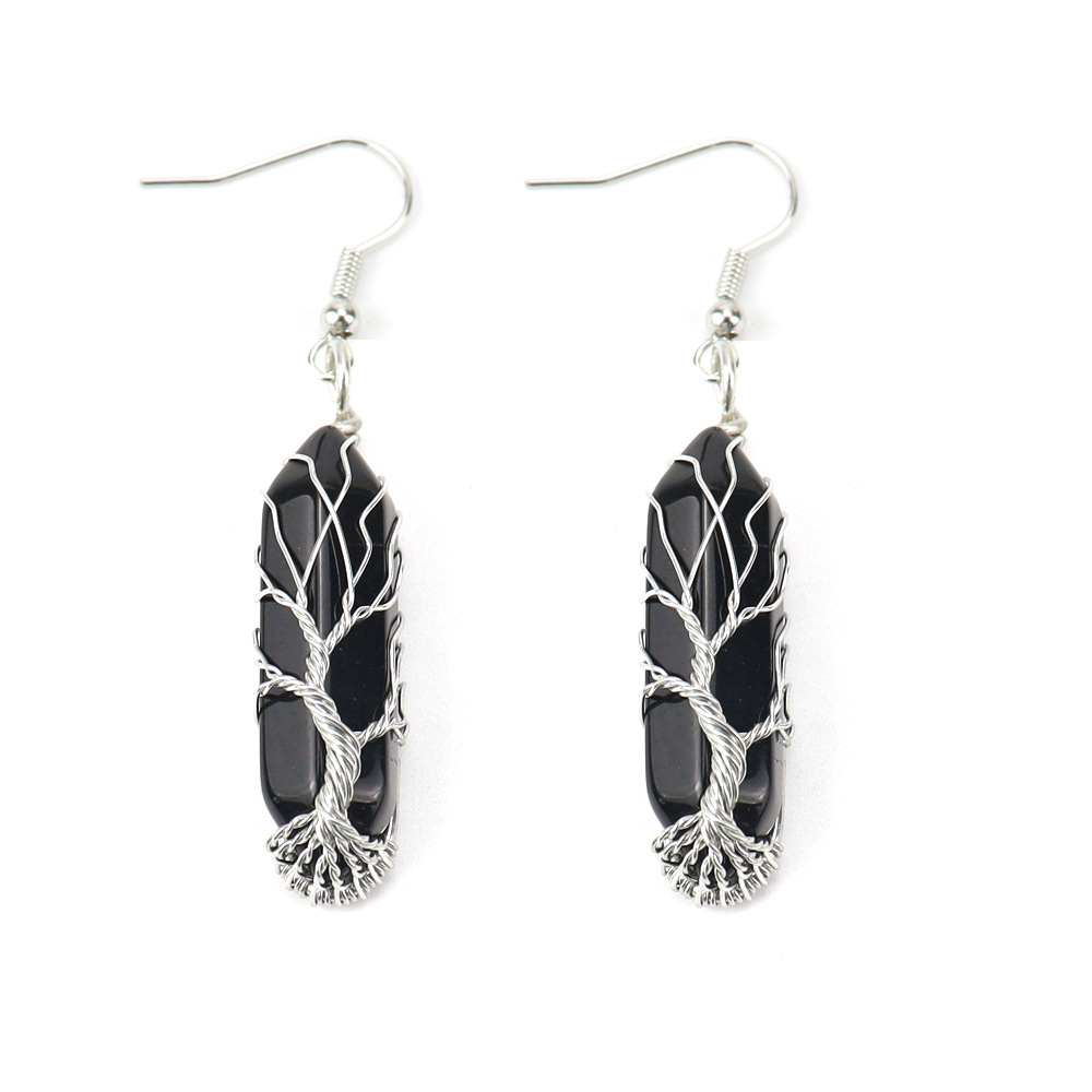 9:Black Yaoshi Tree of Life Earrings