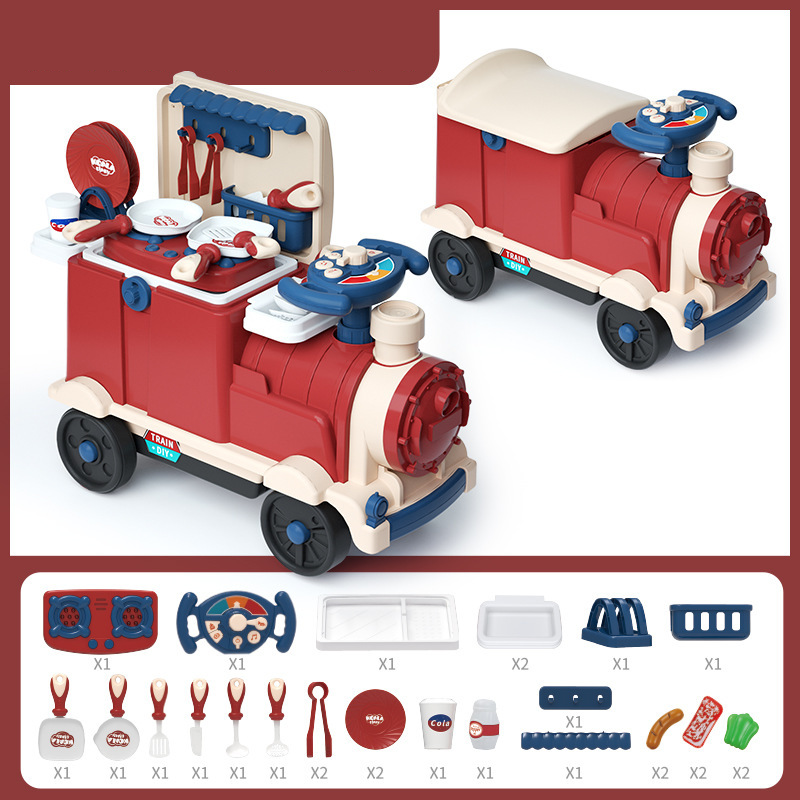 Sliding small train tableware