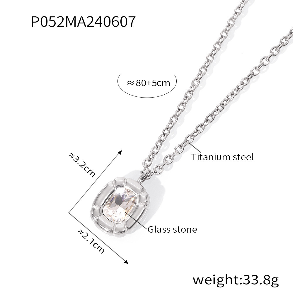 5:TXP052-steel color necklace