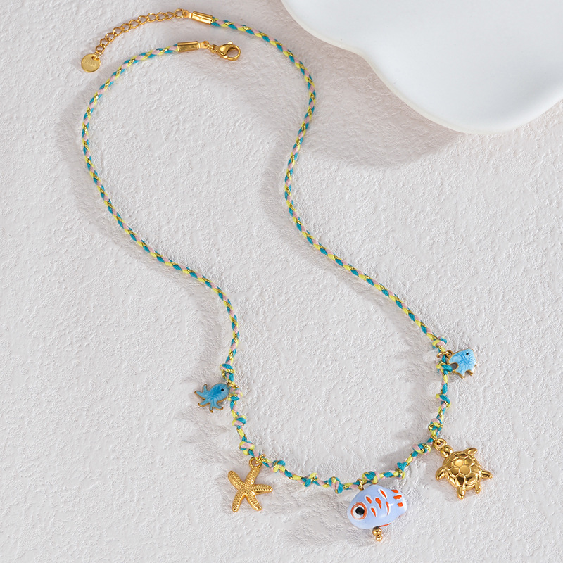 Blue fish   turtle style Length 45 3cm