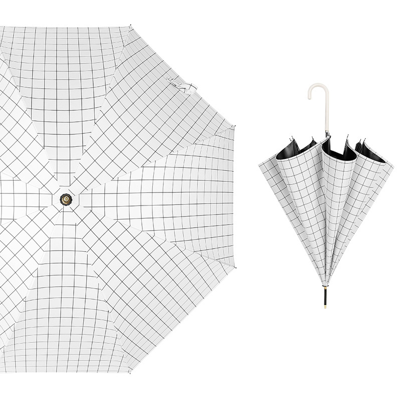 Plaid rice White (black rubber sunscreen)