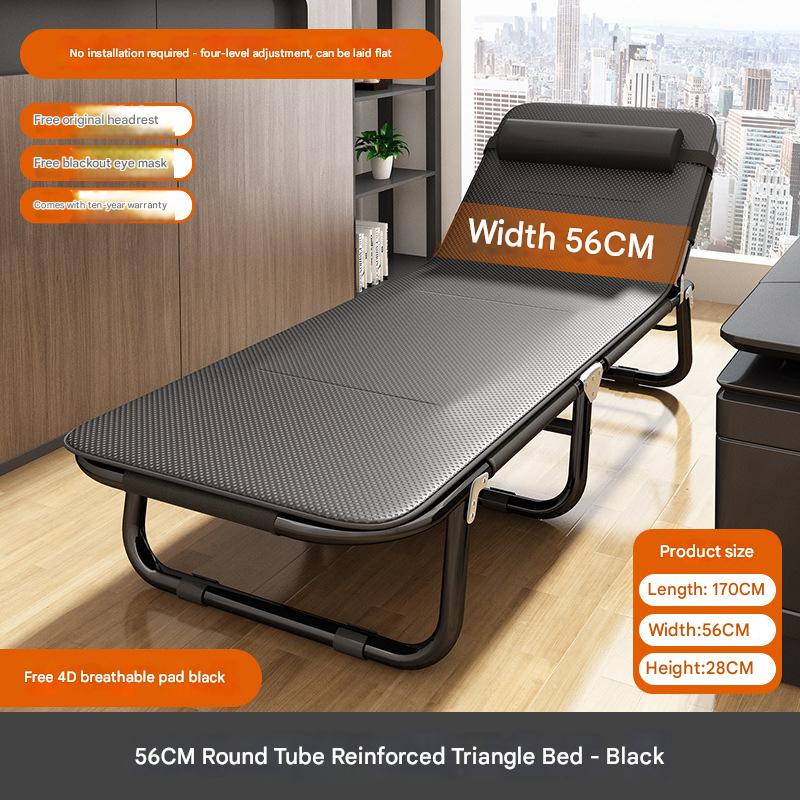 56*170cm [round tube reinforcement] black bed 4D permeable cushion-black