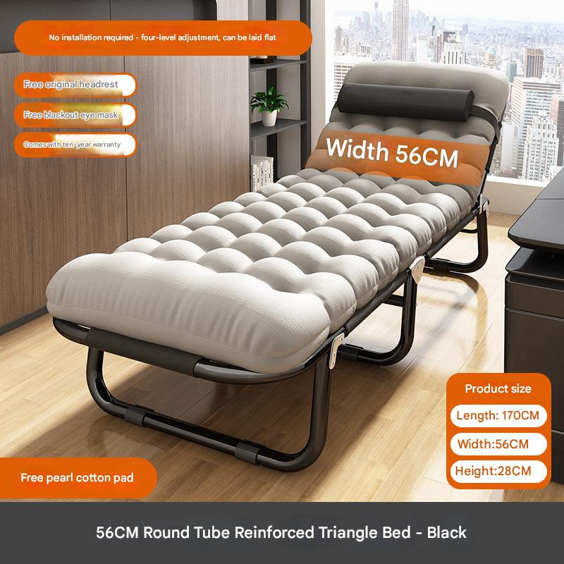 56*170cm [round tube reinforcement] black bed padded pearl cotton pad