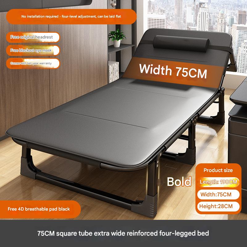 Extras 75*190cm [Upgrade Large Square Tube Reinforcement] Black Bed 4D Permeable Cushion-Black