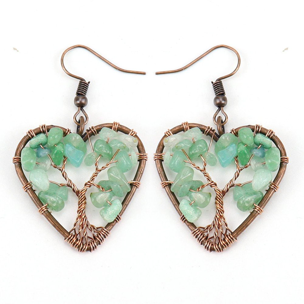 Ancient red copper   green aventurine