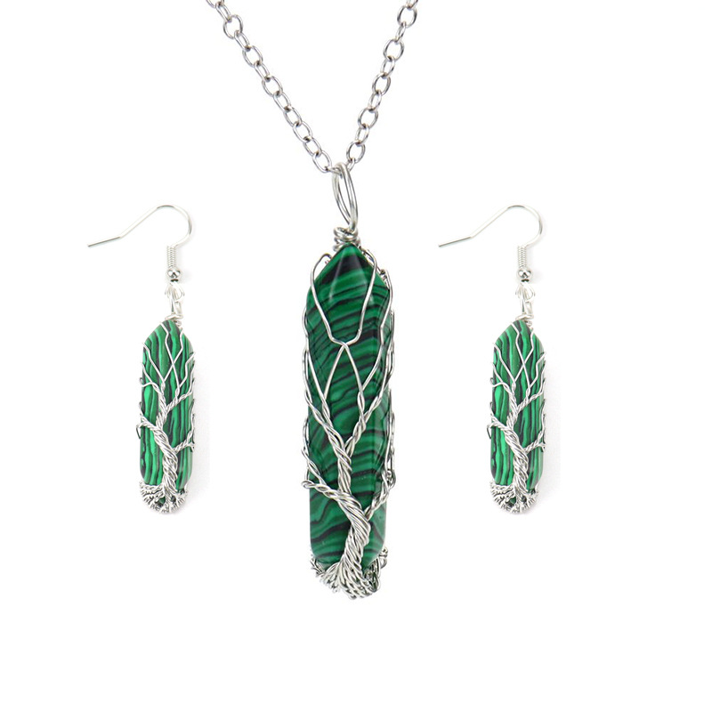 2:Malachite (necklace   earrings)