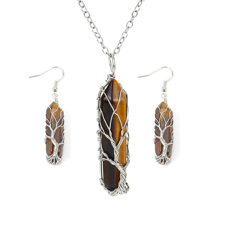 5:Tiger stone (necklace   earrings)