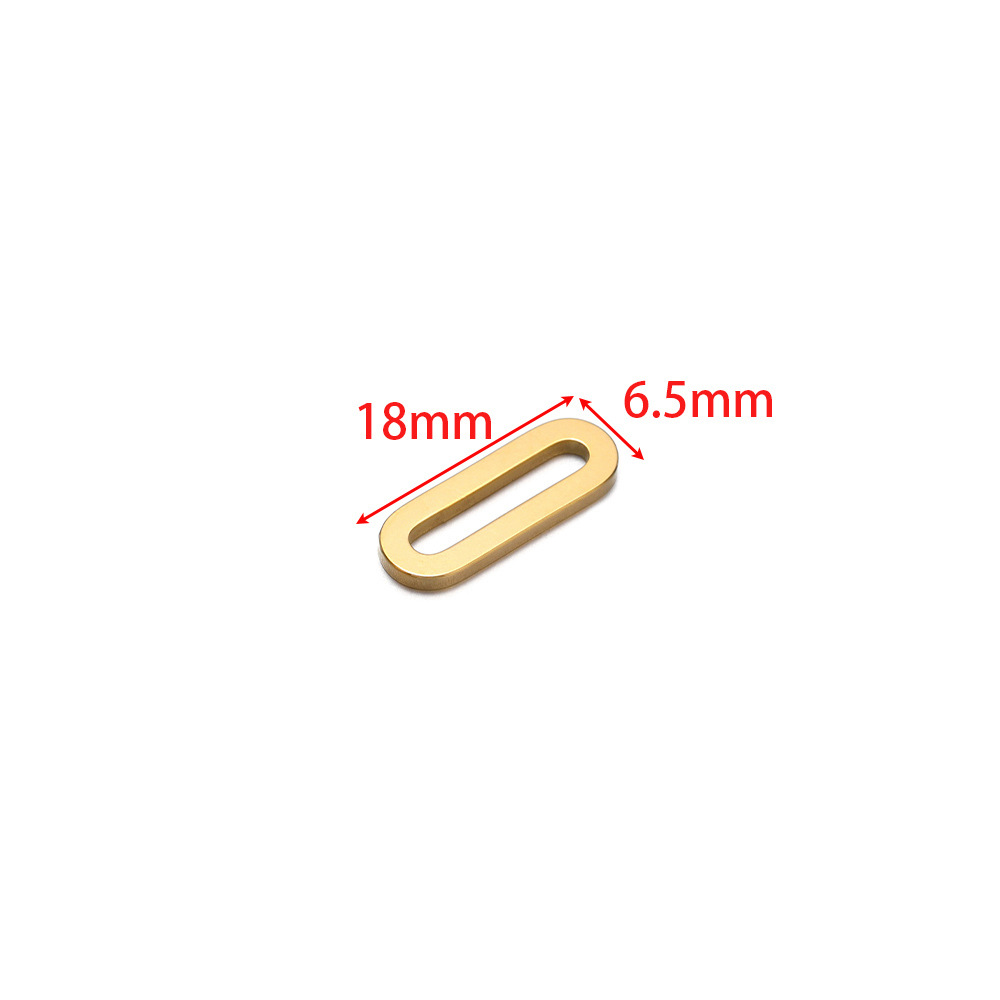 6.5*18mm  Oval gold
