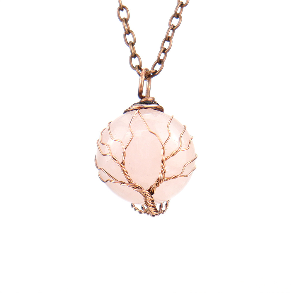 Ancient red copper   pink quartz